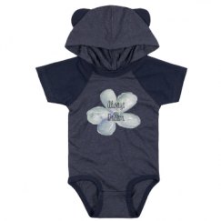 Infant Hooded Raglan Bodysuit with Ears