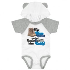 Infant Hooded Raglan Bodysuit with Ears