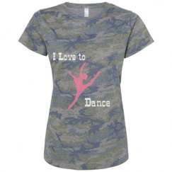 Ladies Relaxed Fit Camo Tee