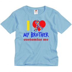 I Love My Brother Autism Ribbon