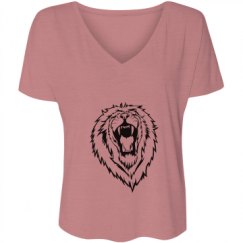 Ladies Flowy Slouchy V-Neck Tee