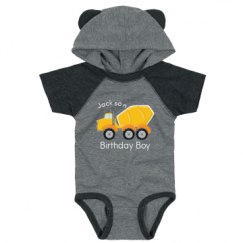 Infant Hooded Raglan Bodysuit with Ears