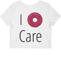 I Donut Care Crop Tee