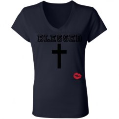 Ladies Slim Fit V-Neck Jersey Tee