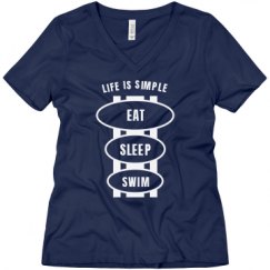 Ladies Relaxed Fit V-Neck Tee