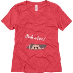 Ladies Relaxed Fit Super Soft Triblend V-Neck Tee