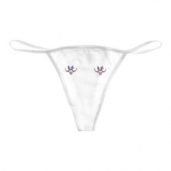 Basic White Thong Underwear