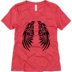 Ladies Relaxed Fit Super Soft Triblend V-Neck Tee