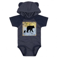 Infant Hooded Raglan Bodysuit with Ears