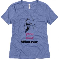 Ladies Relaxed Fit Super Soft Triblend V-Neck Tee