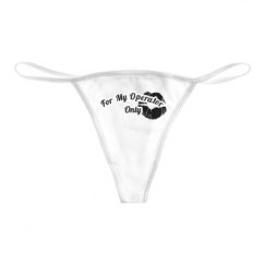 Basic White Thong Underwear