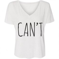 Ladies Flowy Slouchy V-Neck Tee