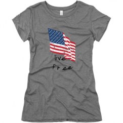 Ladies Slim Fit Super Soft Triblend Tee