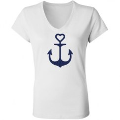 Ladies Slim Fit V-Neck Jersey Tee