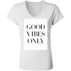 Ladies Slim Fit V-Neck Jersey Tee