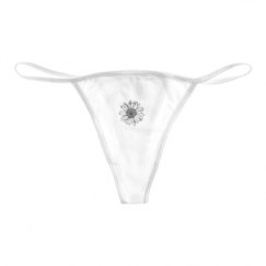 Basic White Thong Underwear