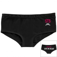 STS PANTIES "DROP AND GIVE ME HEAD", PINK/BLACK