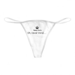 Basic White Thong Underwear