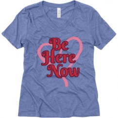 Ladies Relaxed Fit Super Soft Triblend V-Neck Tee