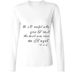 Ladies Relaxed Fit Basic Long Sleeve Tee