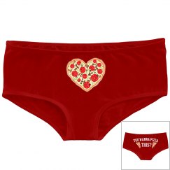 Pizza Valentine's Day panties 