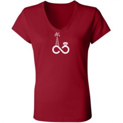 Ladies Slim Fit V-Neck Jersey Tee