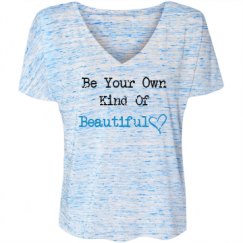 Ladies Flowy Slouchy V-Neck Tee