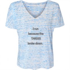 Ladies Flowy Slouchy V-Neck Tee