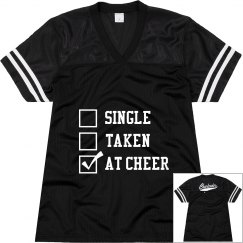 At cheer practice jersey