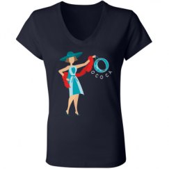 Ladies Slim Fit V-Neck Jersey Tee