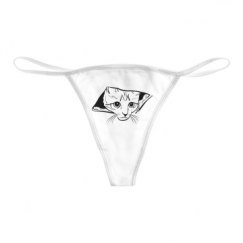 Basic White Thong Underwear