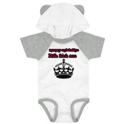 Infant Hooded Raglan Bodysuit with Ears