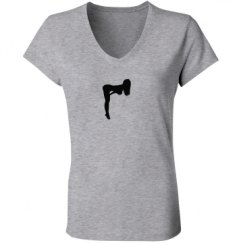 Ladies Slim Fit V-Neck Jersey Tee