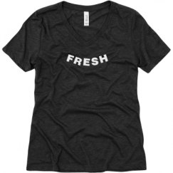 Ladies Relaxed Fit Super Soft Triblend V-Neck Tee