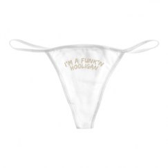 Basic White Thong Underwear