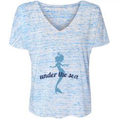 Ladies Flowy Slouchy V-Neck Tee