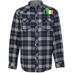 Unisex Long Sleeve Plaid Flannel Shirt