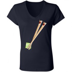 Ladies Slim Fit V-Neck Jersey Tee