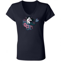 Ladies Slim Fit V-Neck Jersey Tee