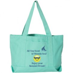 Seaside Cotton Canvas Pigment-Dyed Boat Tote Bag