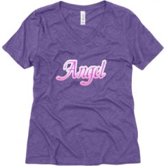 Ladies Relaxed Fit Super Soft Triblend V-Neck Tee