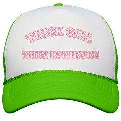Thick girl thin patience hat
