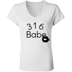 Ladies Slim Fit V-Neck Jersey Tee