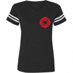 Ladies Relaxed Fit Vintage Sports Tee