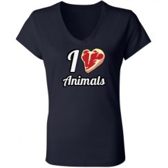 Ladies Slim Fit V-Neck Jersey Tee