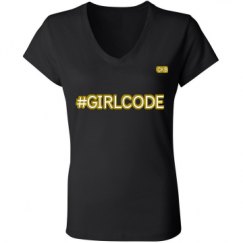 Ladies Slim Fit V-Neck Jersey Tee