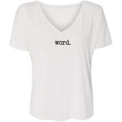 Ladies Flowy Slouchy V-Neck Tee