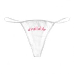 Basic White Thong Underwear