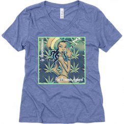 Ladies Relaxed Fit Super Soft Triblend V-Neck Tee