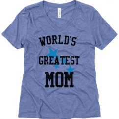 Ladies Relaxed Fit Super Soft Triblend V-Neck Tee